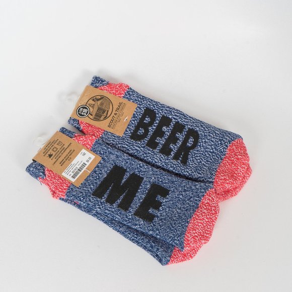 NWT BEER ME - NAVY/RED/BLACK socks - Picture 2 of 4